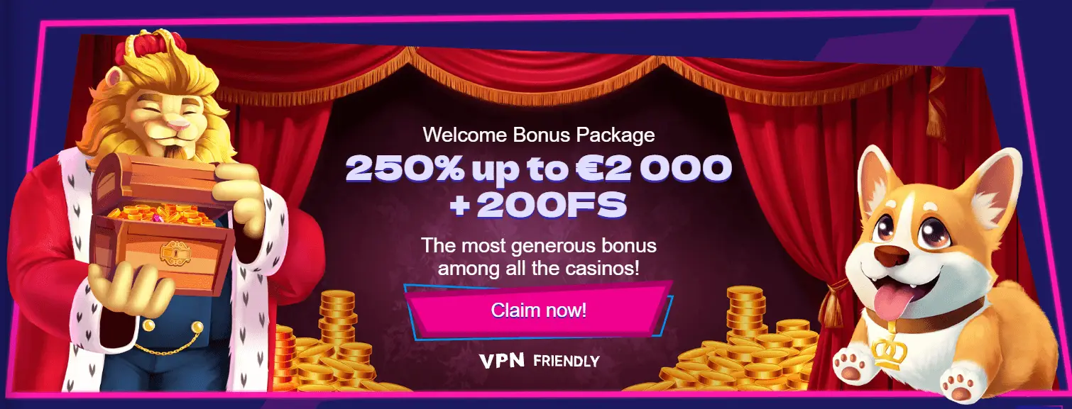 Welcome bonus in Royspins Casino
